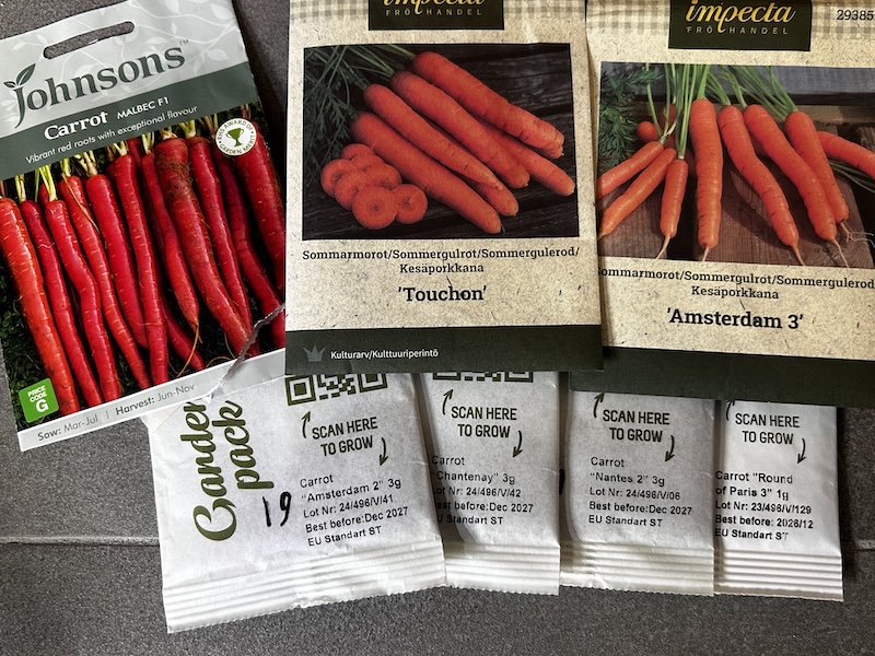 Seitsemää sorttia porkkanoita